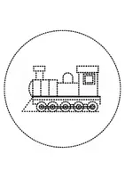 Vorschau - Arbeitsblätter - runde Prickelbilder / Fensterbilder Thema Eisenbahnen/Züge - Grundschule - Bastelvorlagen - Seite 1