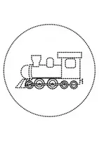 Vorschau - Arbeitsblätter - runde Prickelbilder / Fensterbilder Thema Eisenbahnen/Züge - Grundschule - Bastelvorlagen - Seite 2