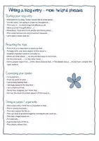 Vorschau - Arbeitsblätter - writing a blog entry, helpful phrases - Seite 1