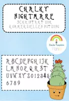Vorschau - selbst erstellte Schriftarten - ChalkyNightmare Schriftart/Font zur kommerziellen Nutzung - Deckblatt
