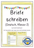 Vorschau - Stundenentwürfe - Briefe schreiben zum Kinderbuch "Die Geschichte vom Löwen, der nicht schreiben konnte" - Deckblatt