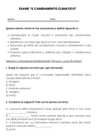 anteprima - Compiti in classe/Test - Esame: Il cambiamento climatico - Pagina 1