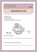 Vorschau - Arbeitsblätter - Logical: Herbstfrüchte- dreifach differenziert - Seite 1