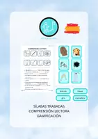 Vista previa - Hojas de trabajo - SÍLABAS TRABADAS. COMPRENSIÓN LECTORA Y GAMIFICACIÓN - Portada