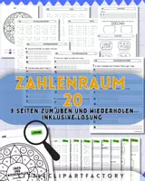 Vorschau - Arbeitsblätter - Zahlenraum 20 - Üben und Wiederholen inkl. Lösungen - Seite 1