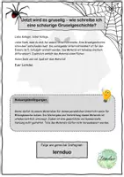 Vorschau - Unterrichtsreihen - Unterrichtsreihe zum Thema "Gruselgeschichten schreiben" - Seite 1