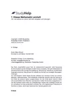 Vorschau - Arbeitsblätter - Mathe 7. Klasse Übungsheft inkl. Lösungen & Lernvideos von Lehrer Schmidt - Seite 1