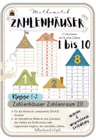 Vorschau - Fördermaterial/Inklusion - Zahlenhäuser 1-10 verliebte Zahlen Plakate & Tafelmaterial Zuordnung - Seite 1