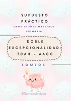 Vista previa - Para docentes: organización, planificación y formación - SUPUESTO PRÁCTICO PRIMARIA - ALUMNO CON DOBLE EXCEPCIONALIDAD - Portada