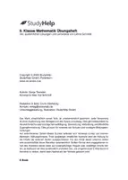 Vorschau - Arbeitsblätter - Mathe 9. Klasse Übungsheft inkl. Lösungen & Lernvideos von Lehrer Schmidt - Seite 1