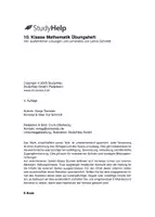 Vorschau - Unterrichtsreihen - Mathe 10. Klasse Übungsheft inkl. Lösungen & Lernvideos von Lehrer Schmidt - Seite 1
