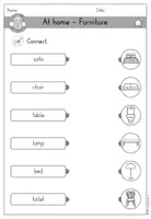 Vorschau - Arbeitsblätter - At home Furniture (Möbel) Arbeitsblatt differenziert - Englisch - Seite 2