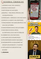 Vorschau - Unterrichtsreihen - Themenheft rundum Fake News - mit differenzierter Klassenarbeit und Erwartungshorizont ; Einführung ; Strategien von Fake News ; Social Media ; Verbreitung ; Gefahren ; Auswirkungen uvm. mit Lösungen (Klasse 7 8 9 10) - Seite 1