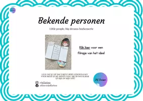 Voorbeeld - Juf Larissa - Bekende personen Little people - Voorblad