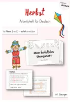 Vorschau - Arbeitsblätter - Herbstliches Arbeitsheft - für den Deutschunterricht - Deckblatt
