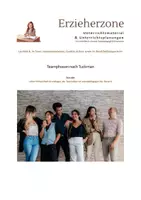 Vorschau - Stundenentwürfe - Unterrichtssequenz Teamphasen nach Tuckman, Grundlagen der Teamarbeit im sozialpädagogischen Bereich, Lernfeld 8: Im Team zusammenarbeiten, Qualität sichern sowie im Berufsfeld kooperieren - Deckblatt