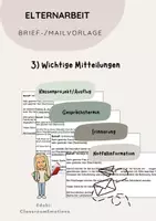 Vorschau - Text - Mail-/Elternbriefvorlage: Wichtige Informationen - Deckblatt