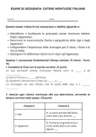anteprima - Compiti in classe/Test - Catene montuose italiane - Pagina 1
