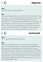 Vorschau - Stationenlernen - Wissenskartei Feste im Islam / Weltreligionen - Seite 1