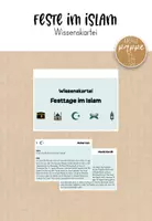 Vorschau - Stationenlernen - Wissenskartei Feste im Islam / Weltreligionen - Deckblatt