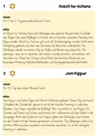 Vorschau - Stationenlernen - Wissenskartei Feste im Judentum / Weltreligionen - Seite 1
