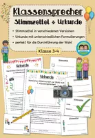 Vorschau - Arbeitsblätter - Klassensprecherwahl - Urkunde und Stimmzettel (Klasse 3-4) #50mal50byextraklasse - Deckblatt