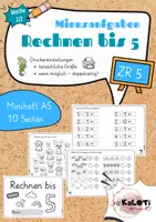 Vorschau - Arbeitsblätter - Miniheft, Minusaufgaben, Zahlenraum 5, Mathe, 1 Klasse - Deckblatt
