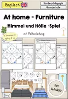 Vorschau - Mal- und Bastelvorlagen - At home Furniture (Möbel) Himmel und Hölle Spiel - Englisch - Deckblatt