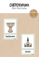 Vorschau - Präsentationen/Tafelbilder - Wort- & Bildkarten Christentum / Symbole / Flashcards - Deckblatt