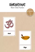 Vorschau - Präsentationen/Tafelbilder - Wort- & Bildkarten Hinduismus / Symbole / Flashcards - Deckblatt