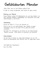 Vorschau - Stundenentwürfe - Gefühlskarten Monster mit Unterrichtsideen - Seite 1