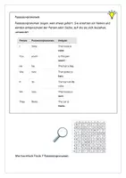 Vorschau - Arbeitsblätter - Englisch Possessivpronomen Überblick Aufgaben Lösung - Seite 1