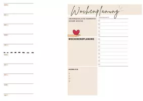 Vorschau - Poster - Wochenplanung - Deckblatt
