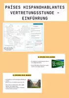 Vorschau - Arbeitsblätter - Einführung: Países hispanohablantes - Vertretungsstunde - Deckblatt