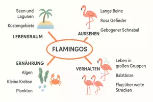 Vorschau - Arbeitsblätter - Arbeitsblätter zum Thema "Flamingos" + Lösung & MP3 + Mindmap + Infografik - Seite 2