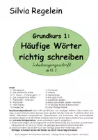 Vorschau - Arbeitsblätter - Grundkurs 1 Häufige Wörter richtig schreiben SAS ab Kl. 2 - Deckblatt
