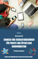 Vorschau - Fördermaterial/Inklusion - Präsentation: Sprache und Kommunikation in analogen und digitalen Medien – Chancen und Herausforderungen für private und öffentliche Kommunikation als Präsentations- und PDF-Datei - Deckblatt
