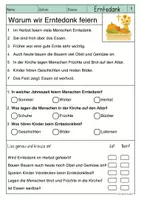 Vorschau - Arbeitsblätter - Lesen & Verstehen - Erntedank - Leseförderung für Leseanfänger (Klasse 1-2) - Seite 1