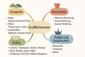 Vorschau - Arbeitsblätter - Arbeitsblatt "Großbritannien" + Onlineübung & MP3 + Mindmap + Infografik - Seite 3