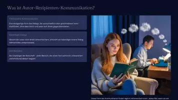 Vorschau - Präsentationen/Tafelbilder - Präsentation: Autor-Rezipienten-Kommunikation – Die unsichtbare Verbindung zwischen Autor und Leser als PPT- und PDF-Datei - Seite 3