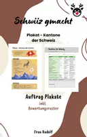 Vorschau - Stundenentwürfe - Auftrag Plakat "Kantone der Schweiz" inkl. Bewertungsraster - Erdkunde / Geografie - Deckblatt