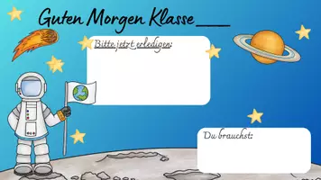 Vorschau - Poster - Begrüßungsbilder- Weltraum Klasse - Seite 1
