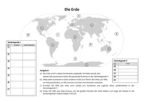 Vorschau - Arbeitsblätter - Unsere Erde: Kontinente & Weltmeere -- Arbeitsblatt zum Erlernen des sicheren Umgangs mit dem Atlas, zum Aufbau von Grundlagenwissen im Erdkundeunterricht - Seite 2