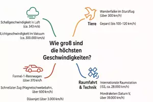 Vorschau - Arbeitsblätter - Arbeitsblätter zum Thema "Wie groß sind die höchsten Geschwindigkeiten?" + Lösung & MP3 + Mindmap + Infografik - Seite 2