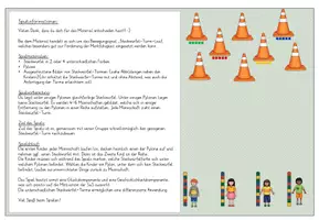 Vorschau - Spiele - Bewegungsspiel - Merkspiel: Steckwürfel-Turmbau, Klasse 1-4, Förderung der Merkfähigkeit - Seite 1