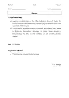 Vorschau - Test - Deutsch Klausur Lyrik – Rainer Maria Rilke Das Karussell & Günter Kunert Gottgleich (inkl. Erwartungshorizont) - Seite 2
