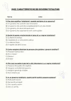 anteprima - Quiz - Quiz: Caratteristiche dei governi totalitari - Pagina 1