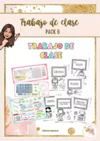Vista previa - Hojas de trabajo - Pack Trabajo de clase - Chuletas para mesa y portadas de cuadernos - Portada