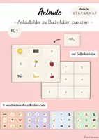 Vorschau - Spiele - Anlaute - Anlautbilder zu Buchstaben zuordnen (D, T, B, P, G, K, H, S, F) (Deutsch Klasse 1) - Deckblatt