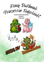 Vorschau - Mal- und Bastelvorlagen - Musikeinheit - König Dickbauch und Prinzessin Federleicht - Deckblatt